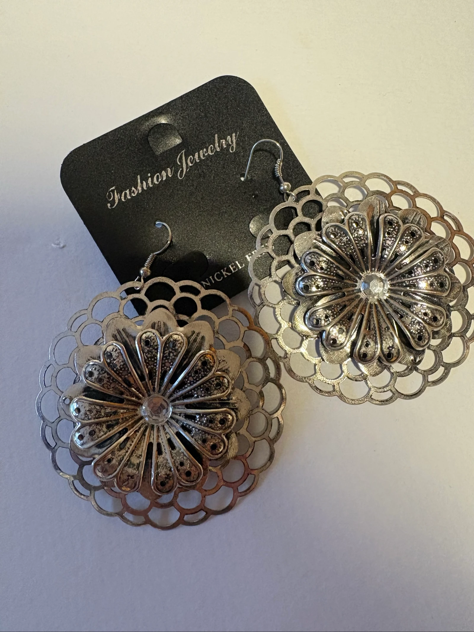 pendientes grandes flor mandala boho etnico 